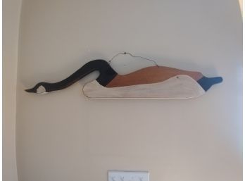 Decorative Pine Goose Wall Hanging ( Neck Repaired)