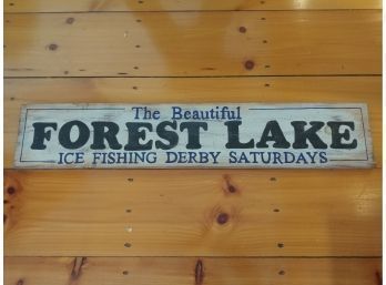 Forest Lake Ice Fishing Derby Sign