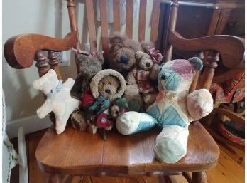 Six-piece Teddy Bear Lot Including Boyds Bears