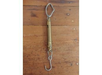 Challion Cylindrical Brass 10 Lb Hanging Scale