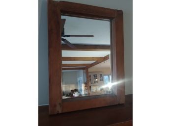 Antique Pine Window Mirror