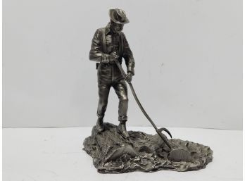 Franklin Mint Pewter Figure 'The Logger ' By Ron Hinote