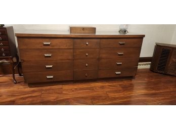 Mid Century Modern 12 Drawer Chest Of Drawers