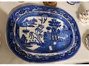Englush Blue Willow Platter