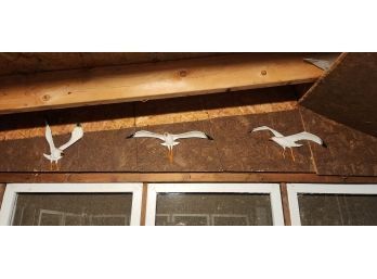 3 Vintage Cast Aluminum Seagulls