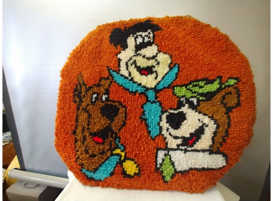 Embroidered Wall Plaque Of Hanna Barbera Characters