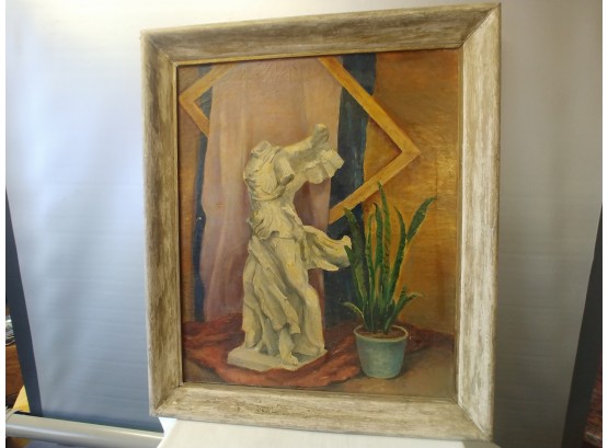 Mid-century Oil On Canvas Painting Signed Gregorie