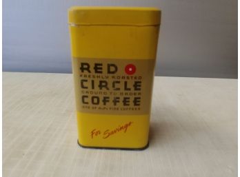 Red Circle Coffee Tin  Advertising Bank