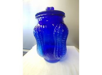 Jumbo Cobalt Blue Planter's Peanut Jar