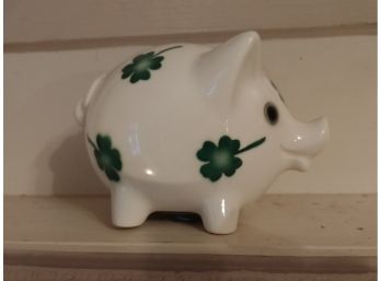 Goebel Shamrock Decorated Pig Piggy Bank
