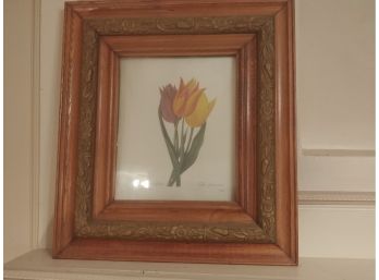 Fancy Oak And Gesso Decorated Picture Frame