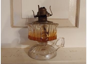 Antique Pattern Glass Kerosene Lamp