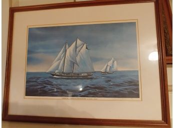 Gertrude L Thebaud And The Blue Nose Nautical Print By Donald A Moser 113 Of 150