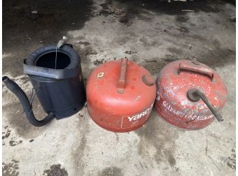 4 Metal Garage Cans