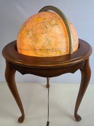 Large, Lighted, Floor  Standing World Globe By Replogle