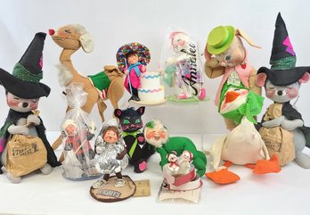 Collection Of 12 Annalee Dolls