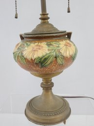 Converted, Antique Roseville Vase Lamp