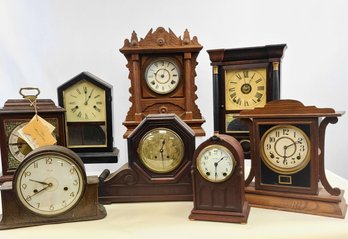 Collection Of 8, Antique Clocks