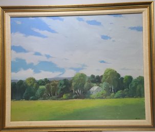 34' X 28' Steve Allrich ( American 1954 -   ) Oil Painting On Canvas, Serene Landscape
