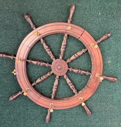 Antique Ship's Wheel Clothes Rack