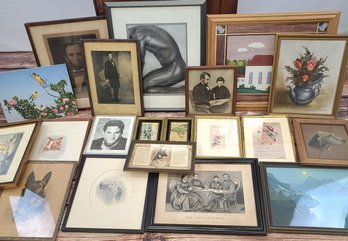 Large Lot Of 20 Pieces Of Art