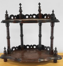 Small, Table Top, Ornate, Victorian Curio Shelf
