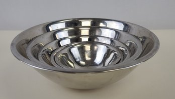 Graduated Set Of 5, Stainless Steel Mixing Bowls