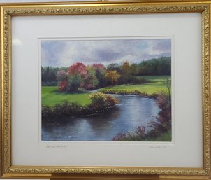 Deborah A. Ricker Signed Artist Proof 'ware River' Barre, Massachusetts