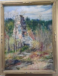 C. 1940 Impressionist Oil On Canvas Signed (M.E. Brown- Massachusetts)
