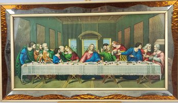 The Last Supper - Set In A Foil And Mirror Frame