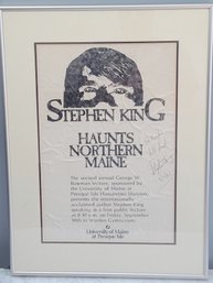 Rare, Signed Stephen King 1982 Poster From The University Of Maine