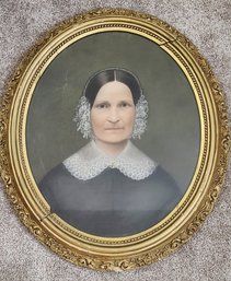1800's Original Pastel Portrait Of A Woman