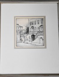 Original Signed, Etching By Elizabeth Oneil Verner  (American 1883 - 1979)  'court House Square Charleston'