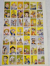 1950's Howdy Doody Uncut Card Sheet - Premium Advertsing