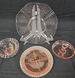Lot Of Pink Depression Glass