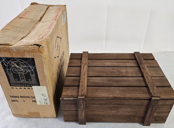 Thomas Pacconi Christmas Ornaments In Wooden Crate