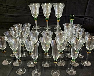 Huge Grouping Of Vintage 1990's Crate And Barrel Stemware