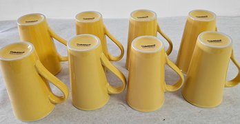 Lot Of Vintage Yellow, Crate And Barrel Coffee Mugs Or Cups
