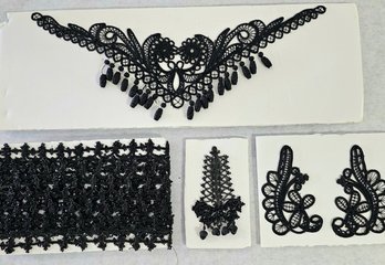 Victorian Lace And Bead Sewing Lot