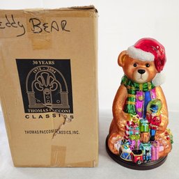 Huge, Thomas Pacconi Glass Teddy Bear In Original Box