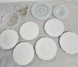 Cased Glass Plates And More