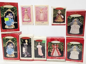 Lot Of 10 Hallmark Keepsake Barbie & Cinderella Christmas Ornament In Boxes