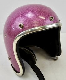 Vintage, Purple Metal Flake Motorcycle Helmet