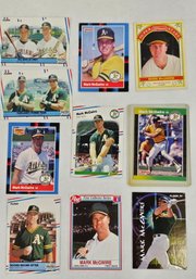 Lot Of 9, Mark McGwire Baseball Cards