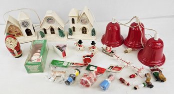 Vintage Christmas Ornaments, Bell Lights And More