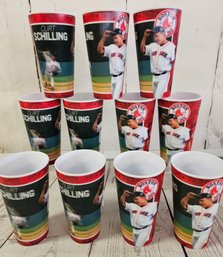 Lot Of 11, Curt Schilling  3-D Hard Plastic Cups