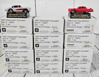 12 - Chevy Corvette And Ford Thunderbird Diecast - National Motor Museum Mint