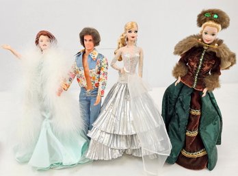 4, Vintage Barbie And Ken Dolls