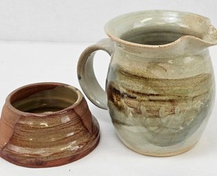 Lot Of 2, Signed Art Pottery Pieces