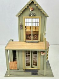 Vintage, Unique, 2 Story Dollhouse With Sliding Doors